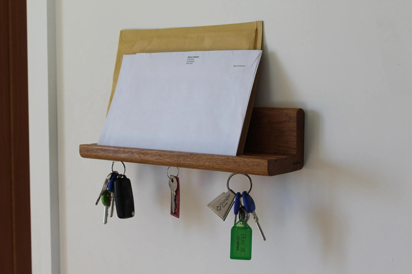 Oak Letter and Key holder