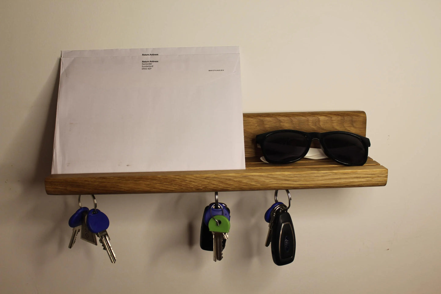Oak Letter and Key holder