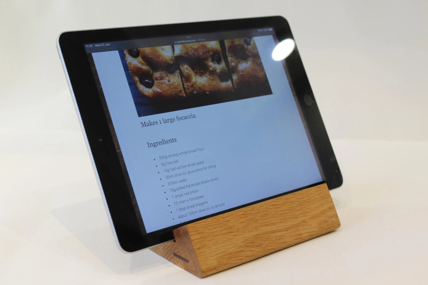 Oak Tablet Stand