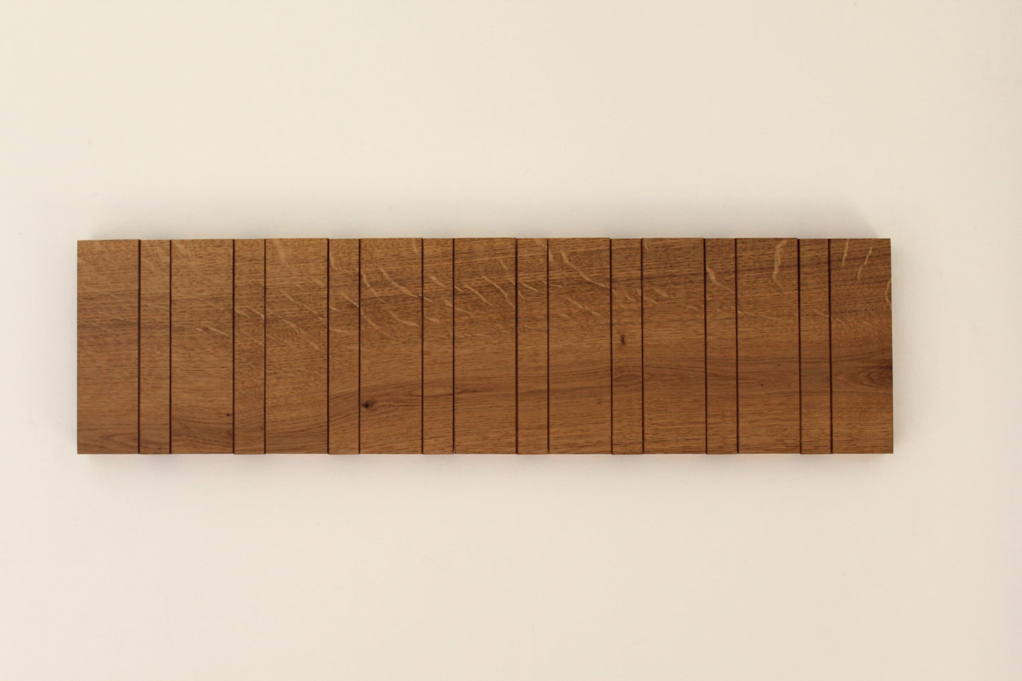Oak and Sapele Flip-down Coat Rack
