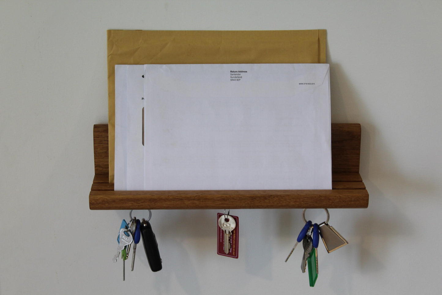 Oak Letter and Key holder