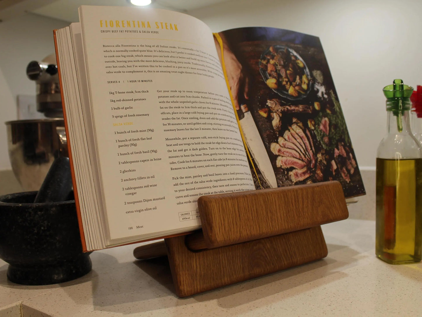 Oak Recipe book stand