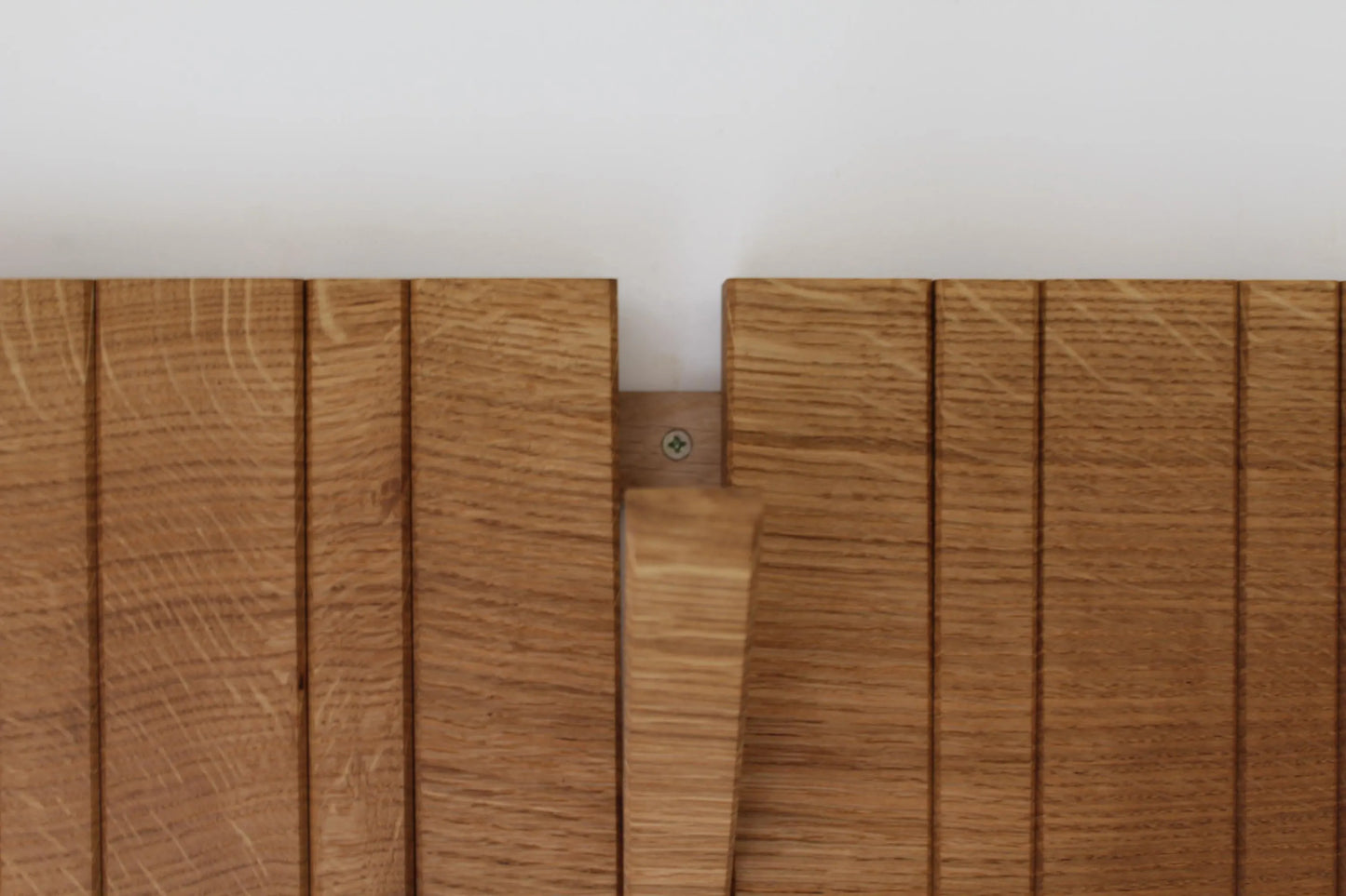 Oak and Sapele Flip-down Coat Rack