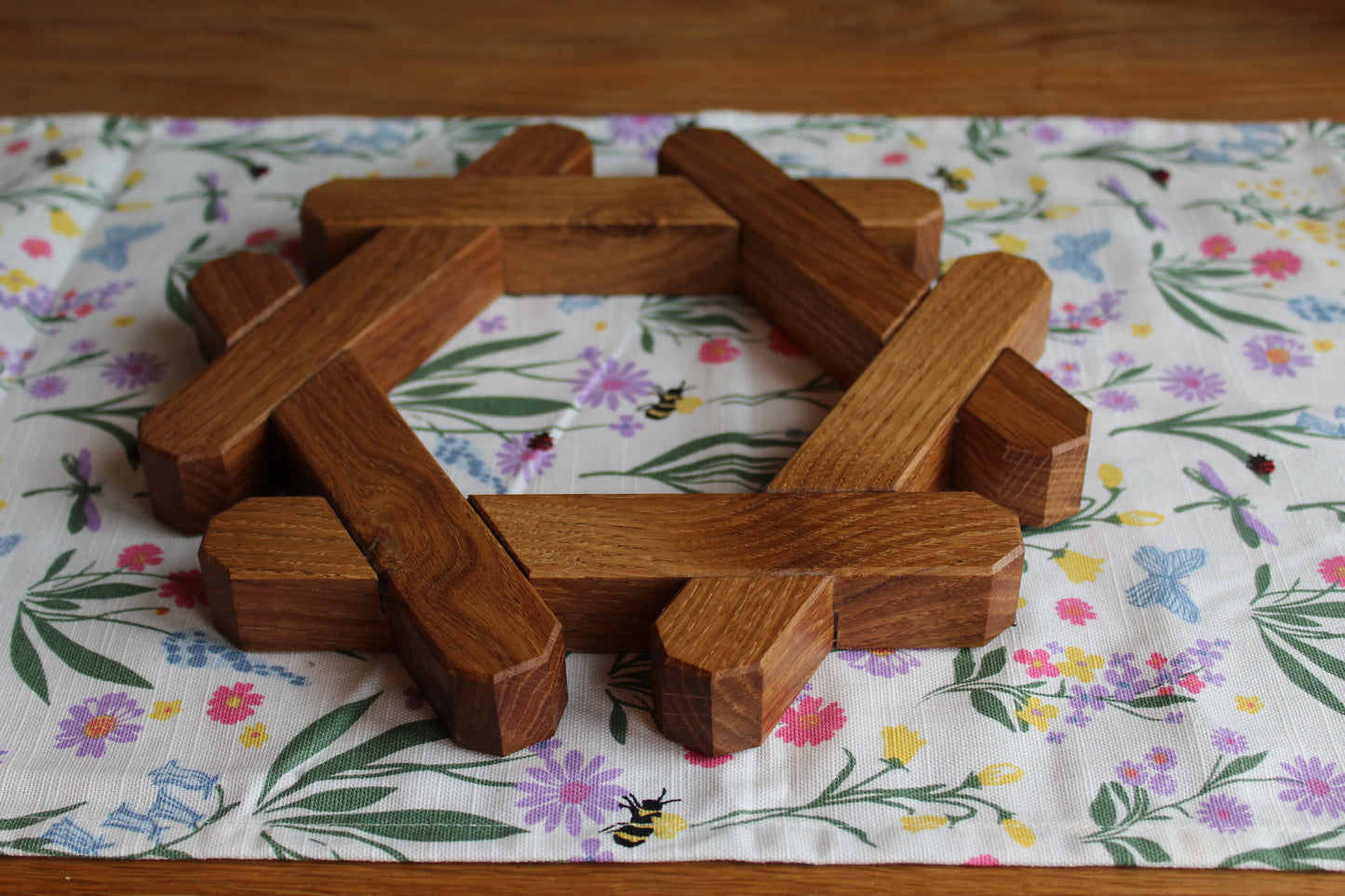 Handmade Oak and Sapele Trivet/Pot Stand