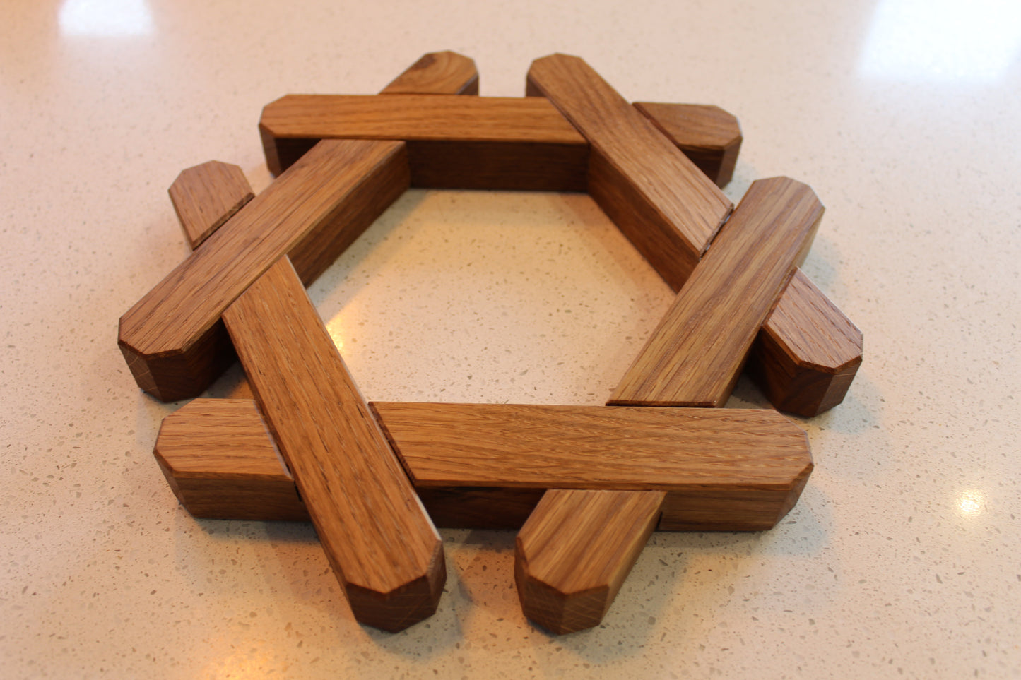 Handmade Oak and Sapele Trivet/Pot Stand