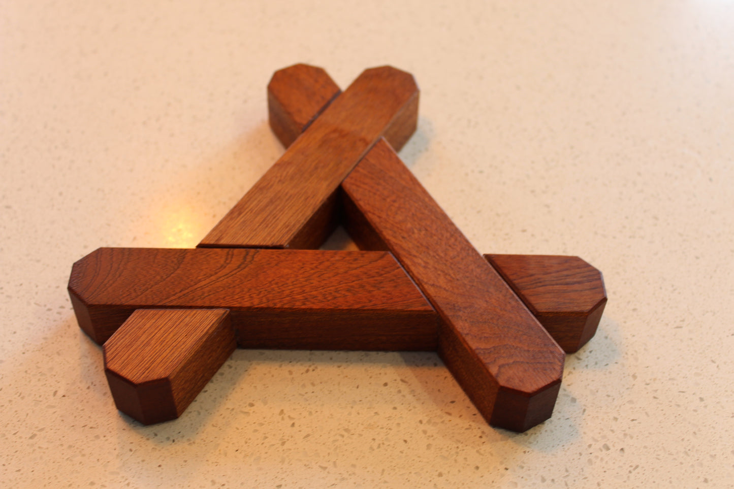 Handmade Oak and Sapele Trivet/Pot Stand