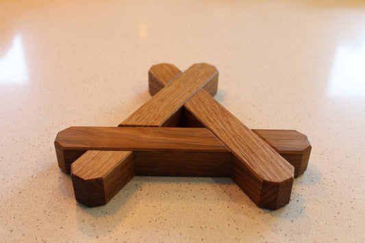 Handmade Oak and Sapele Trivet/Pot Stand