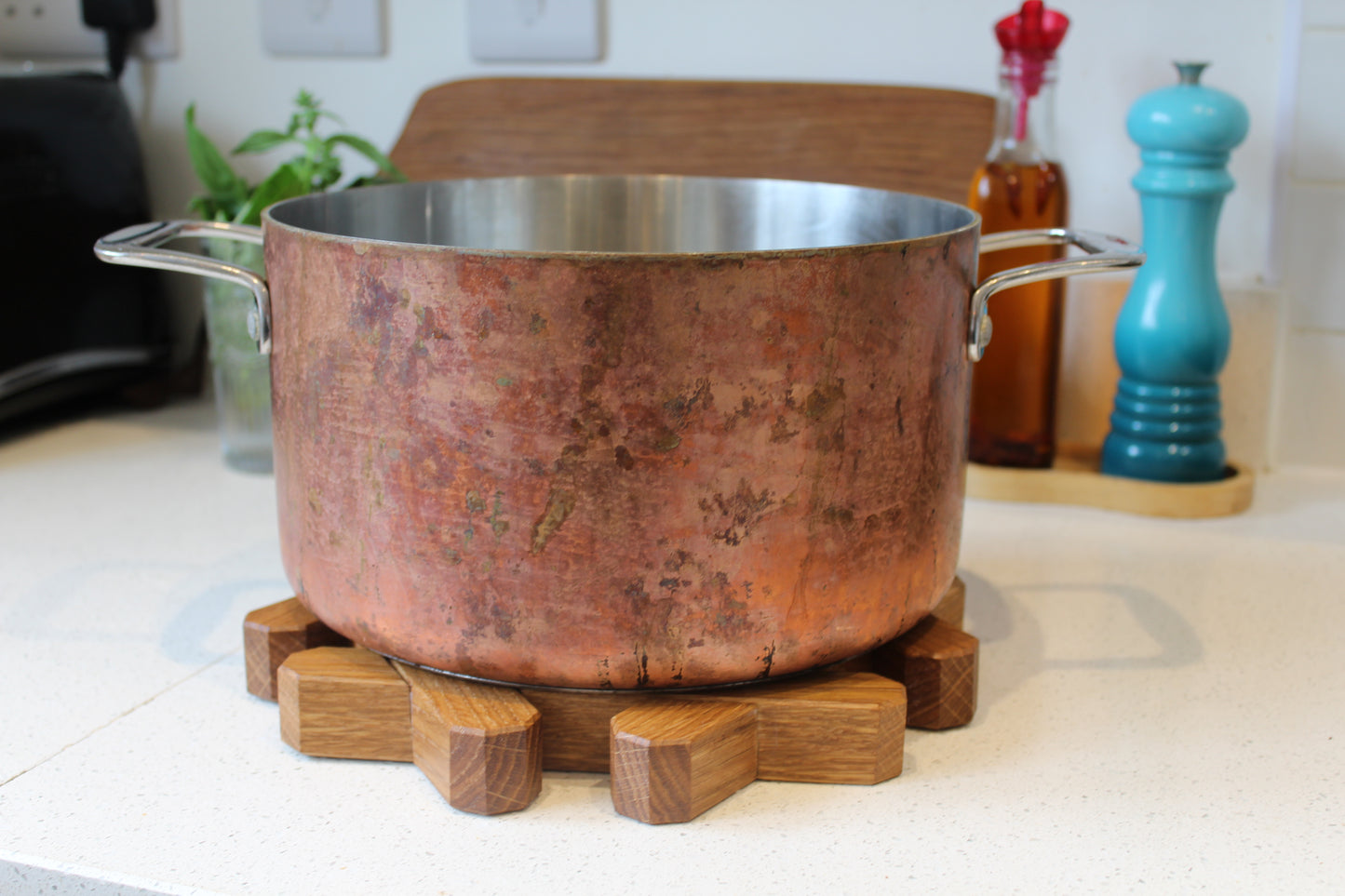 Handmade Oak and Sapele Trivet/Pot Stand