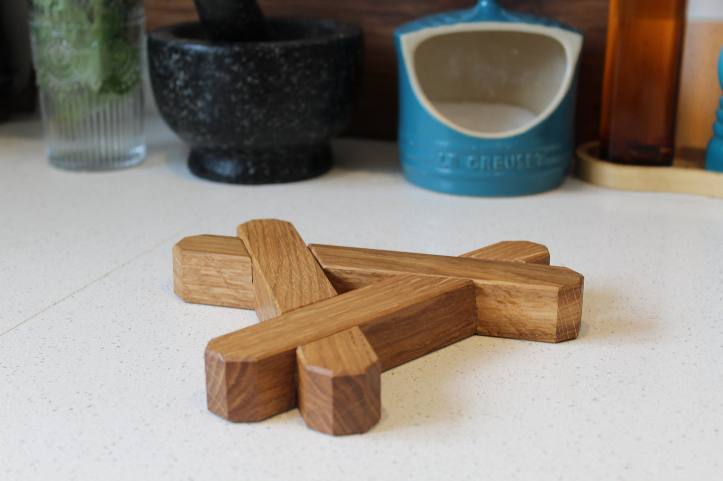 Handmade Oak and Sapele Trivet/Pot Stand