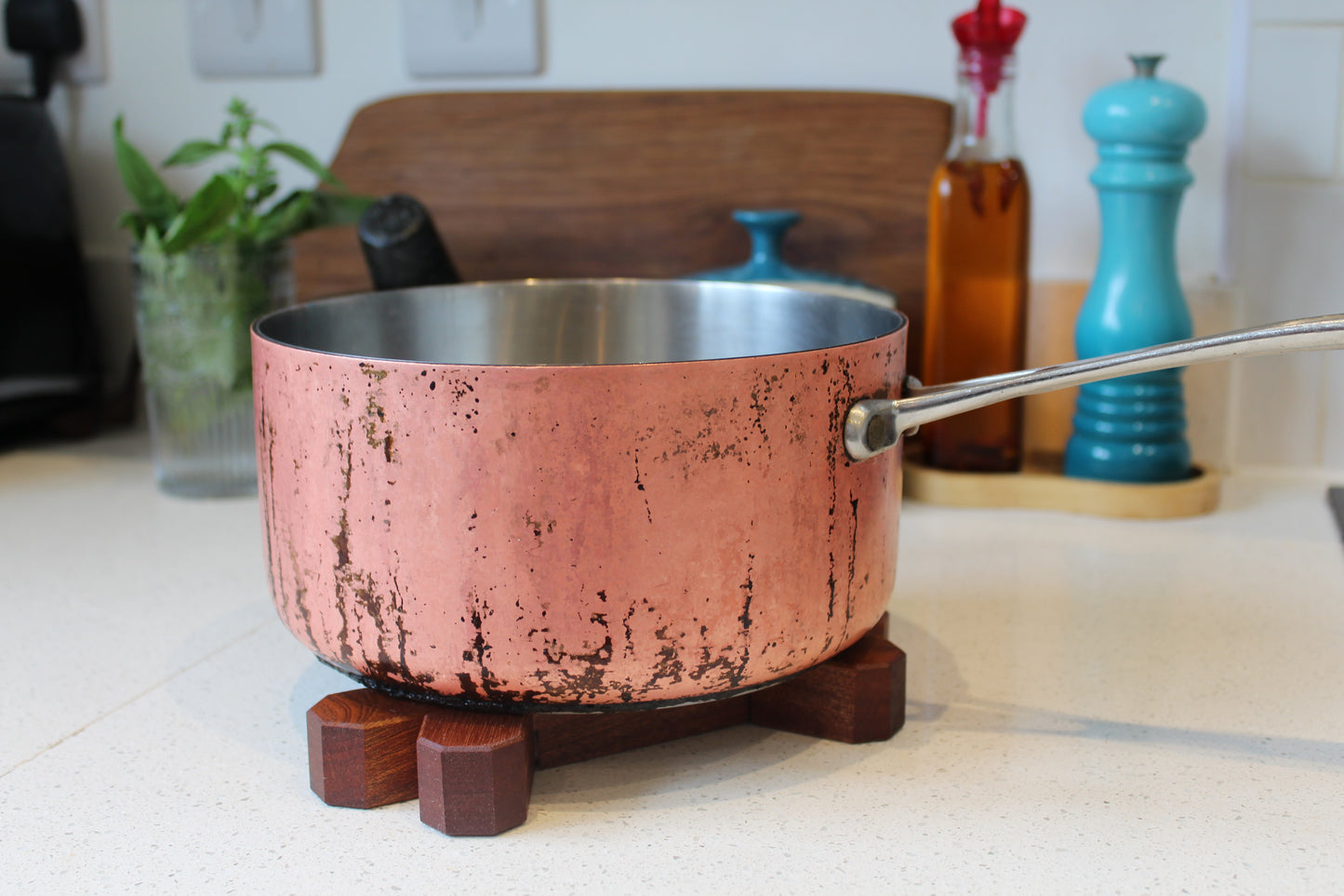 Handmade Oak and Sapele Trivet/Pot Stand